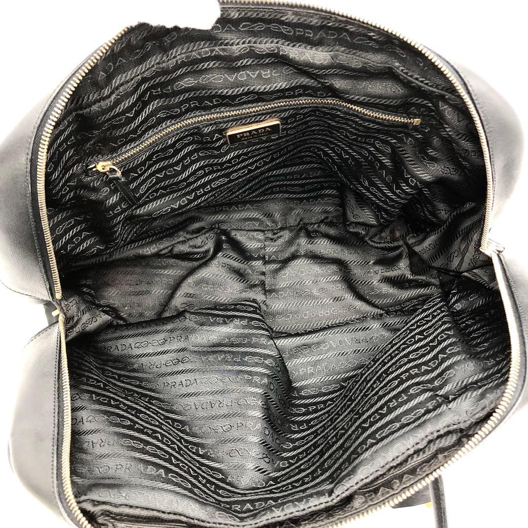 ✨美品✨プラダ ボーリングバッグ 三角ロゴ カデナ ナイロン レザー 切り替え