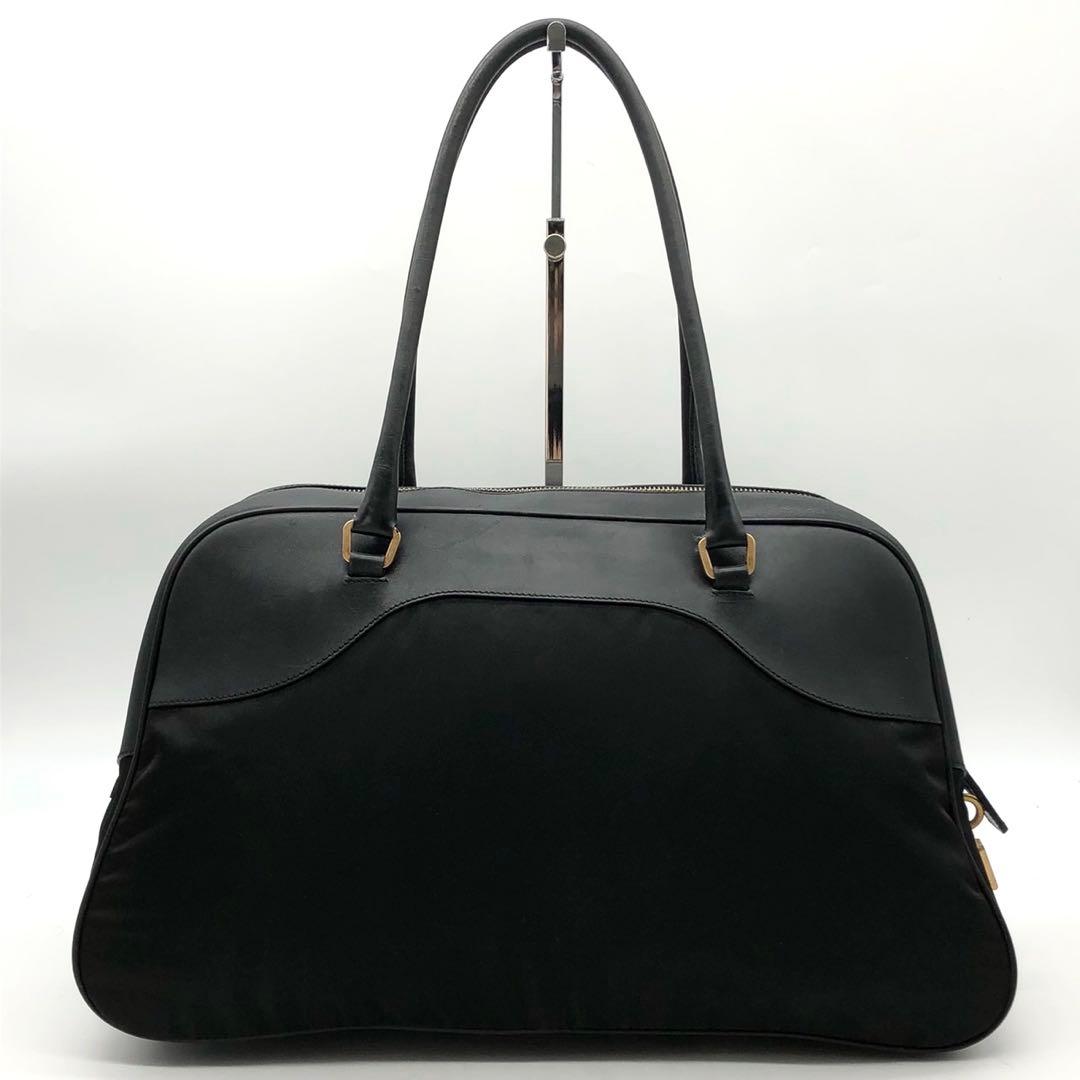 ✨美品✨プラダ ボーリングバッグ 三角ロゴ カデナ ナイロン レザー 切り替え