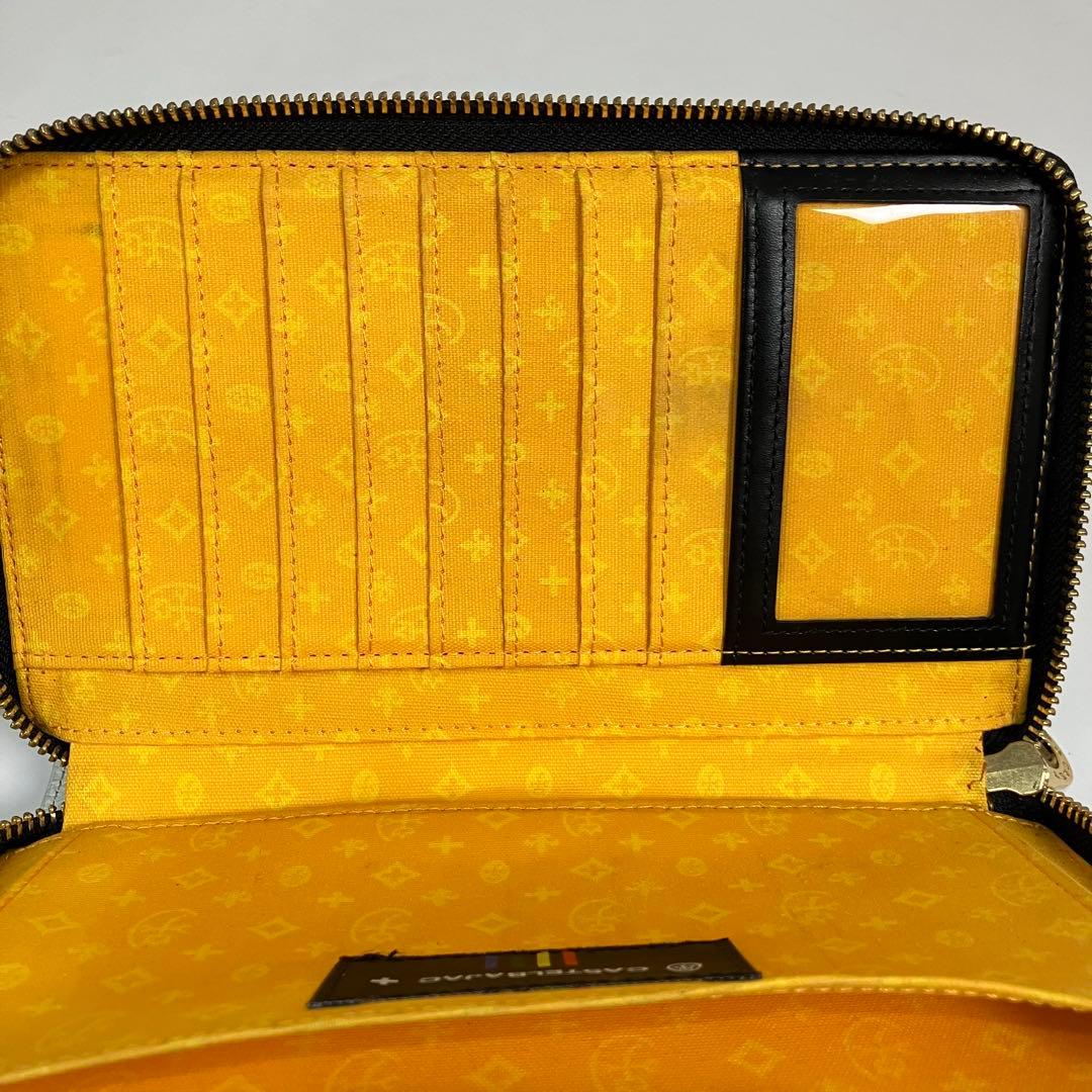 カステルパジャック　長財布 ネゼル ダブルジップ クラッチバッグ　ロゴ　ホワイト