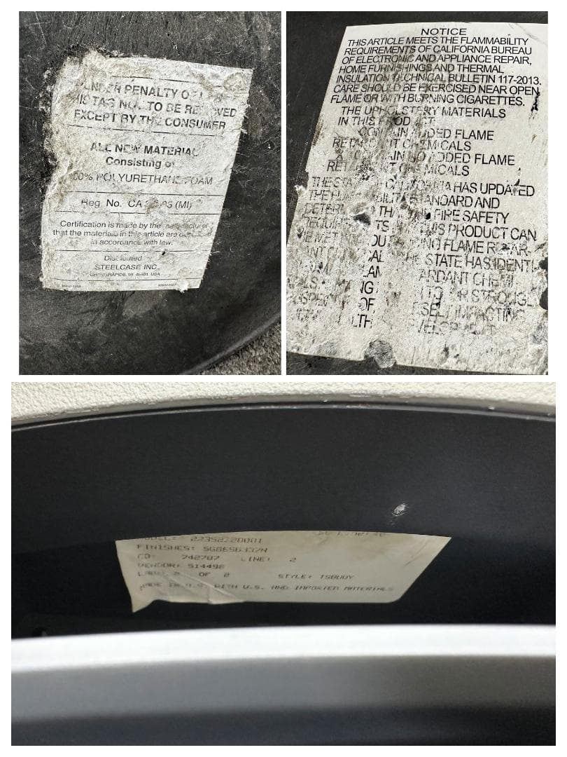 スチールケース■ターンストーンブイ　バランスチェア　スツール　オフィス　グレー系