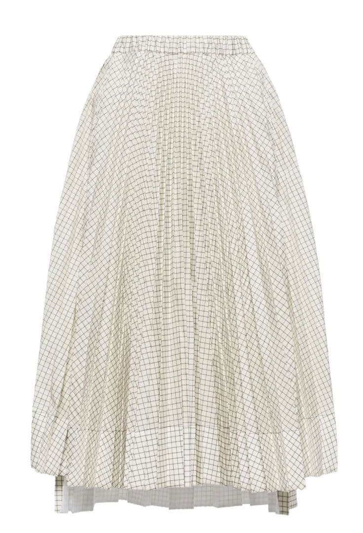 plan c チェックツイルプリーツスカート
