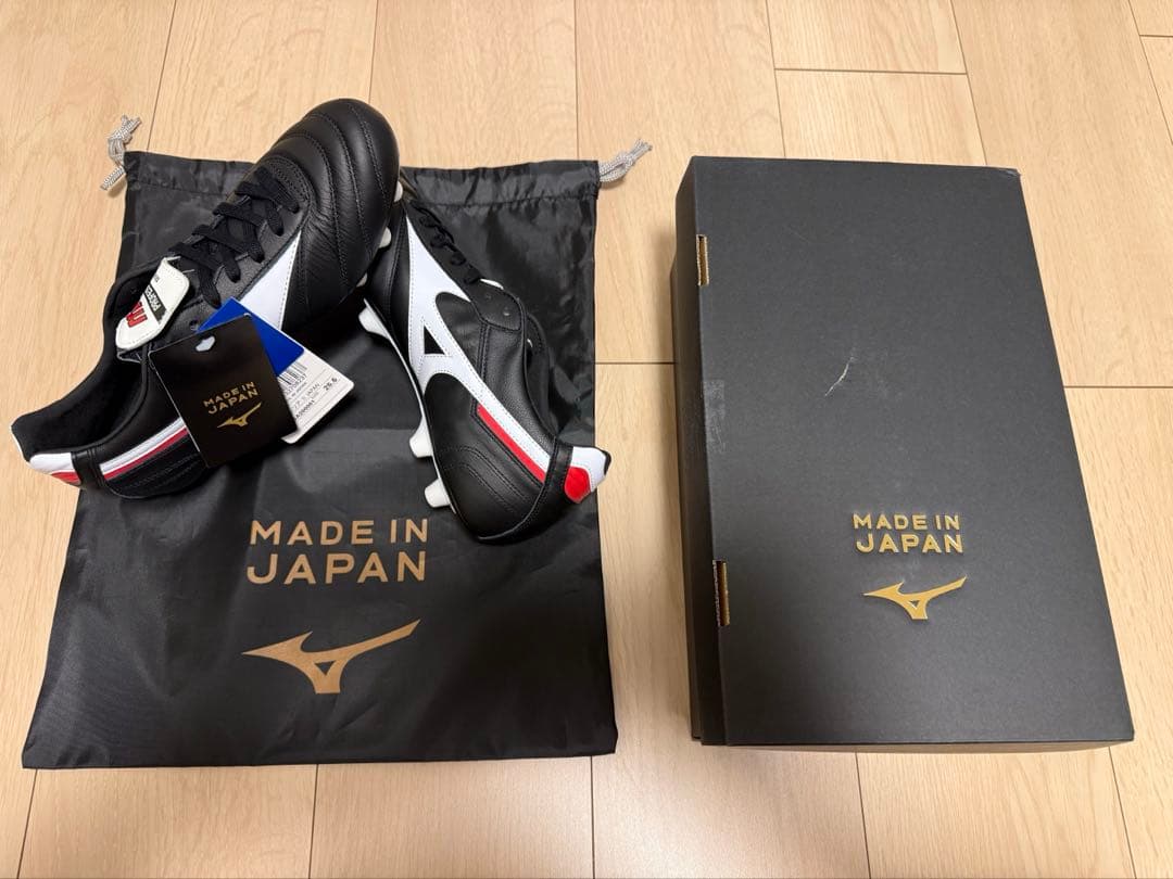 新品 ミズノ モレリア 2 JAPAN 25.5 ブラック×ホワイト