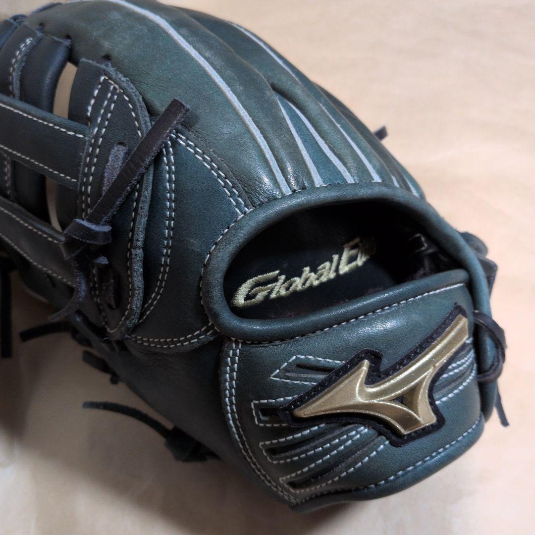 ミズノ:少年軟式グラブ:左投げ用:外野手:桑原将志モデル:サイズL:色グリーン系