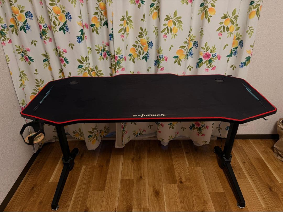 u-power 八角形パソコンデスク LEDライト付き