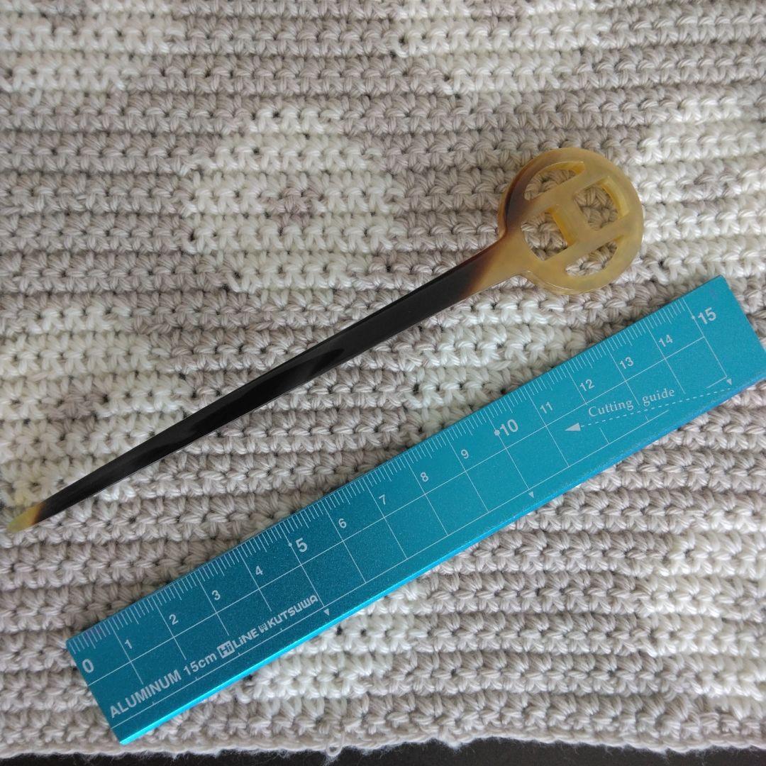 エルメス、バッファローホーンのヘアスティック（かんざし）2点