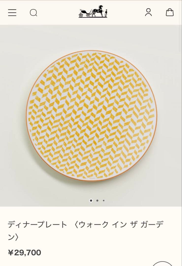 HERMES ディナープレート　ウォークインザガーデン　未使用♡