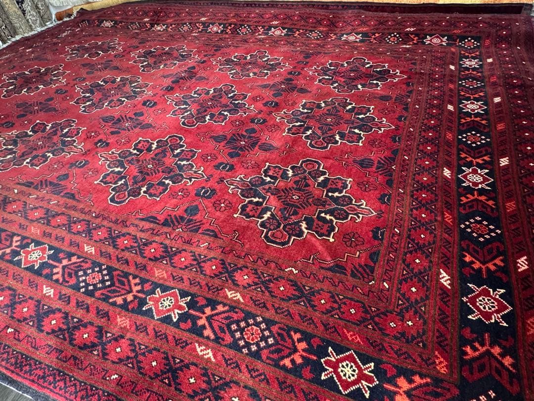 高品質 エルサリ 手織り Khal Mohammadi ラグ