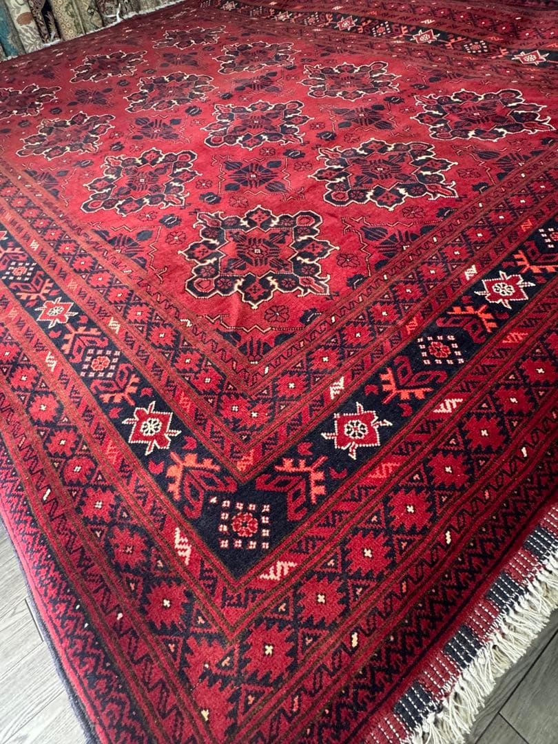 高品質 エルサリ 手織り Khal Mohammadi ラグ