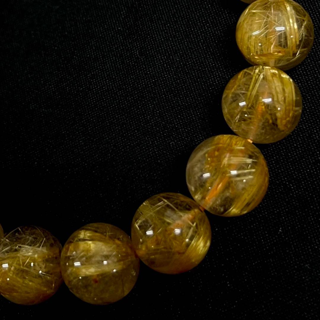 極上タイチンルチル11mmブレスレット　透明度、金針最強