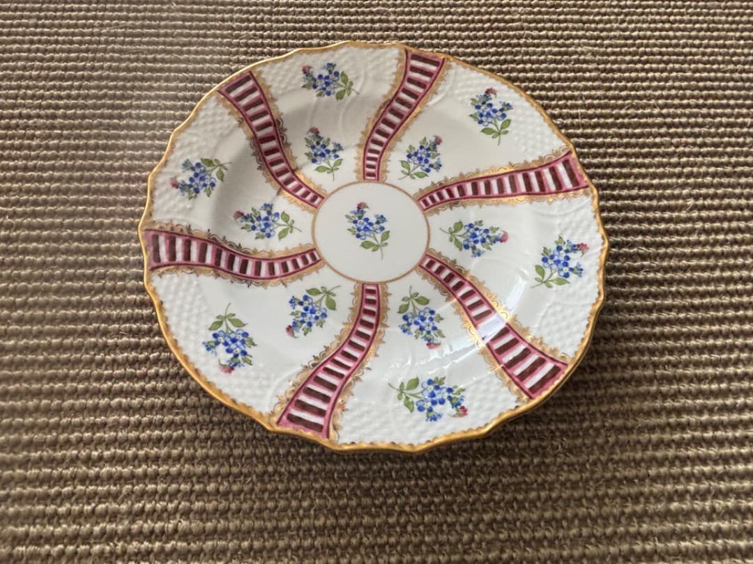 HEREND 勿忘草　ピンク　ケーキ皿