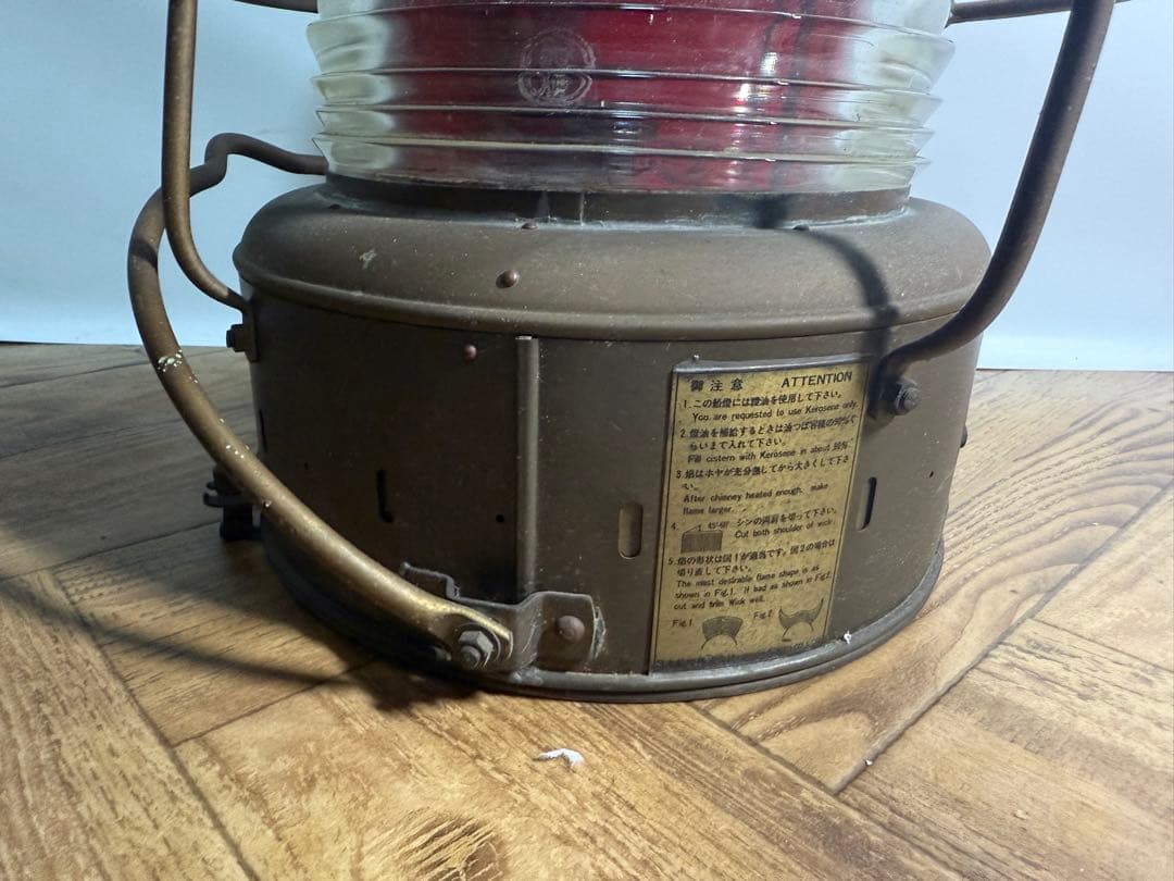 ◆美品◆レトロカンテラ◆日本船燈株式会社◆紅燈油用日船式第3号◆船舶用◆ランプ◆