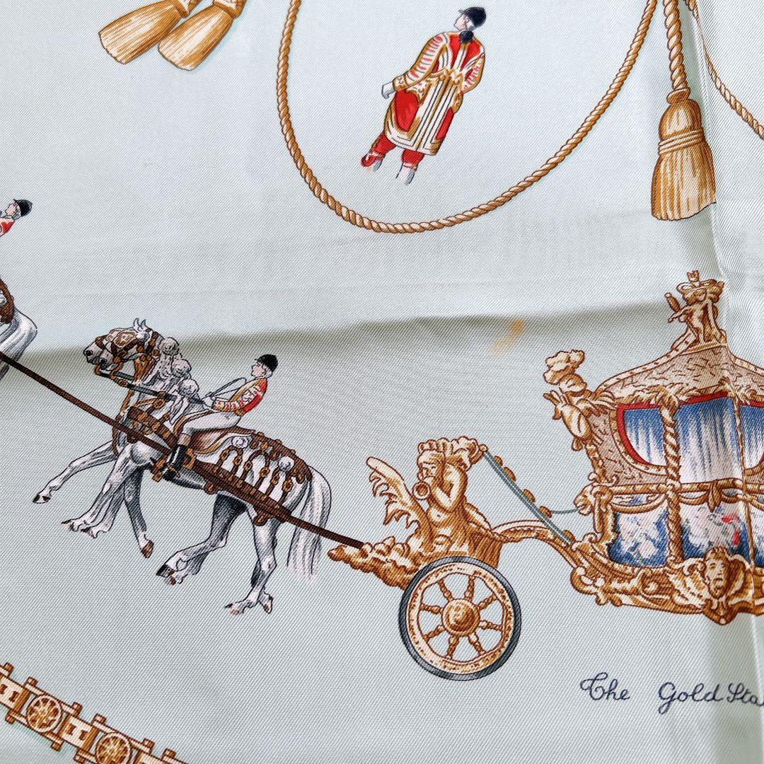 エルメス カレ90・THE  MEWS(王室の馬小屋)ライトグリーン