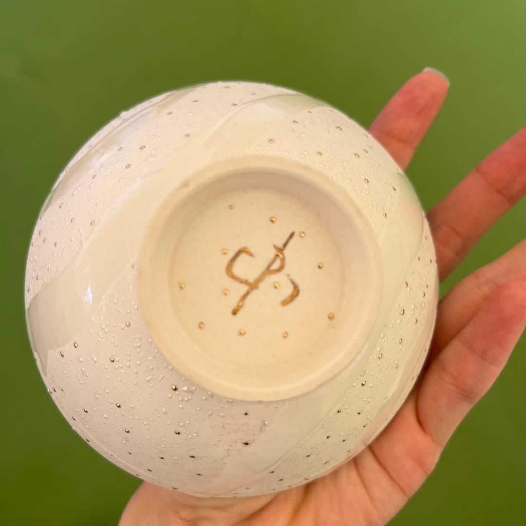 【山口由次】星くずお茶碗 大　小　セット　(瀬戸焼、有田焼など好きな方に)