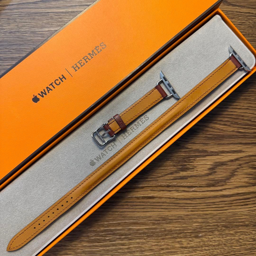 2370 Apple Watch エルメス　ルージュ　ドゥブルトゥール　二重