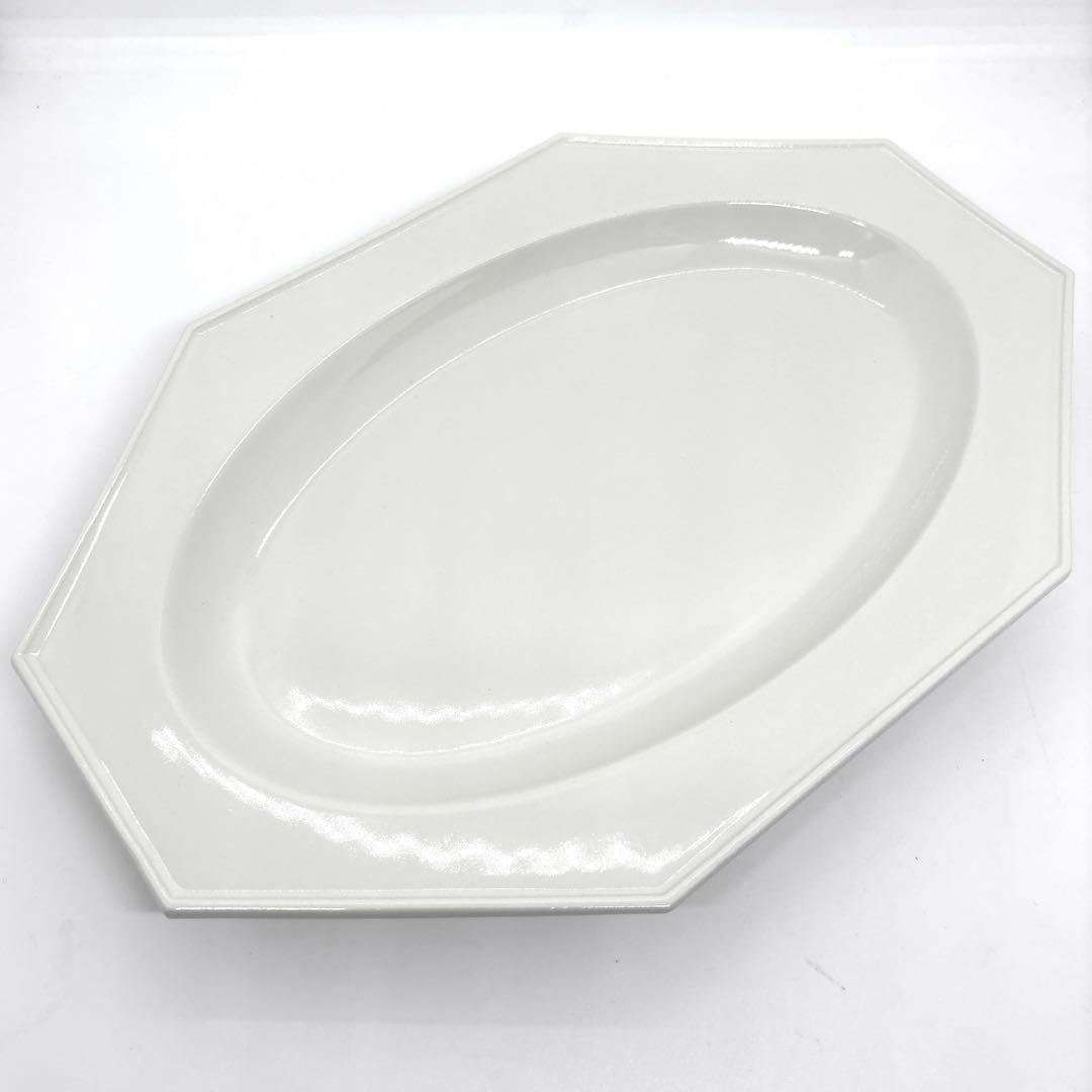 石川隆児 オーバルオクトゴナルプレート ホワイト octogonal