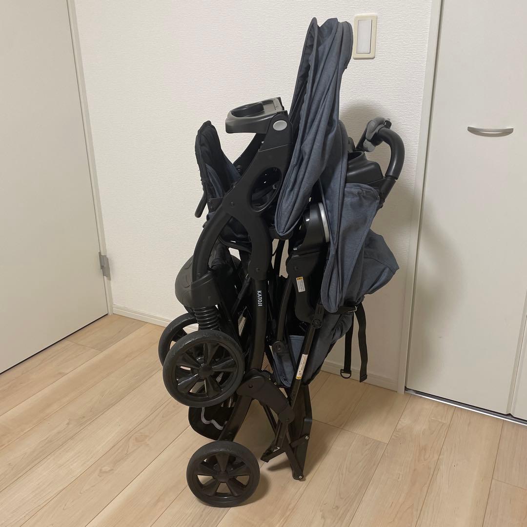 【美品】KATOJI カトージ　2人でゴーDX 2人乗りベビーカー