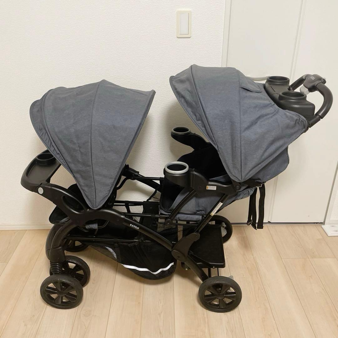【美品】KATOJI カトージ　2人でゴーDX 2人乗りベビーカー