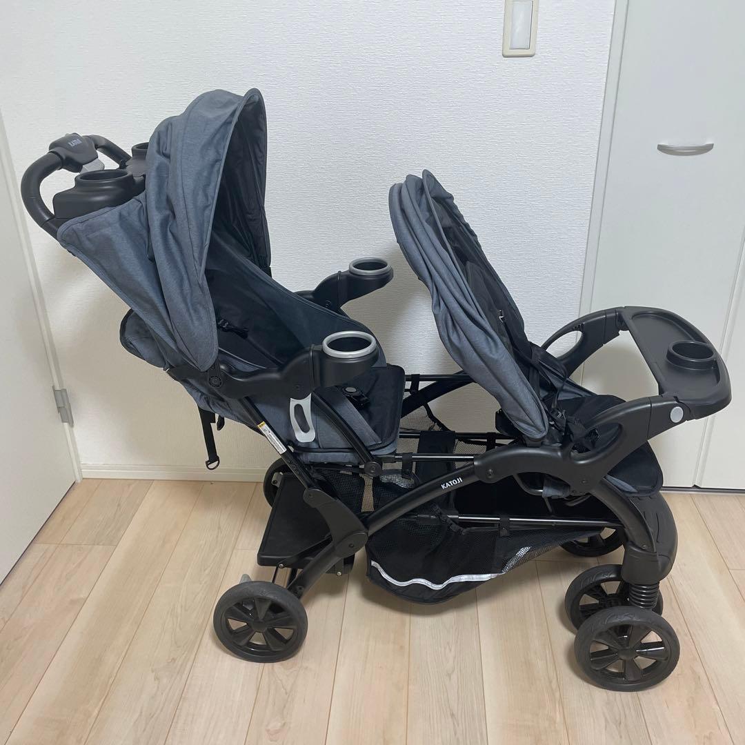 【美品】KATOJI カトージ　2人でゴーDX 2人乗りベビーカー