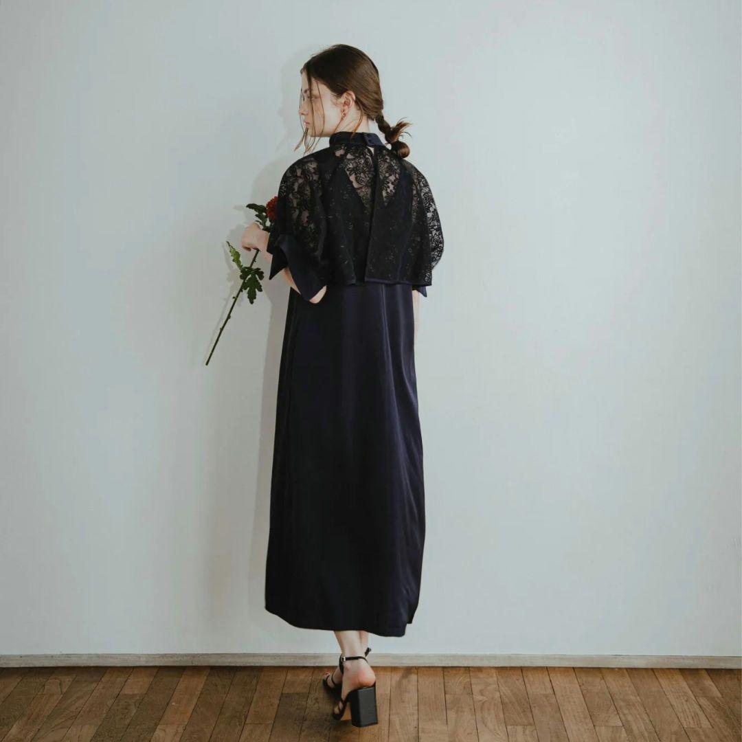 定価2万【新品】PINUE レースボレロ＆ドレスセット ネイビー