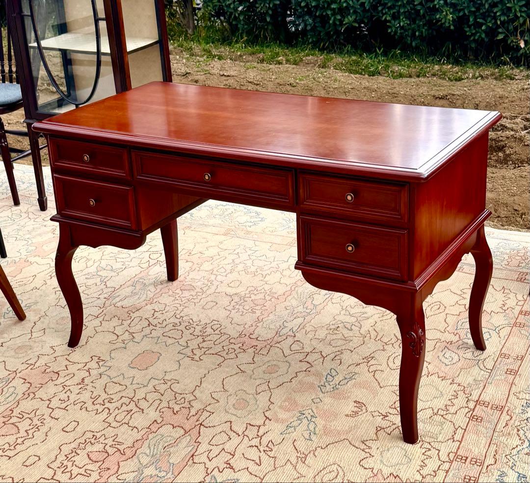 IDC大塚家具 KENT 両袖デスク 東海家具 西洋クラシック　書斎机