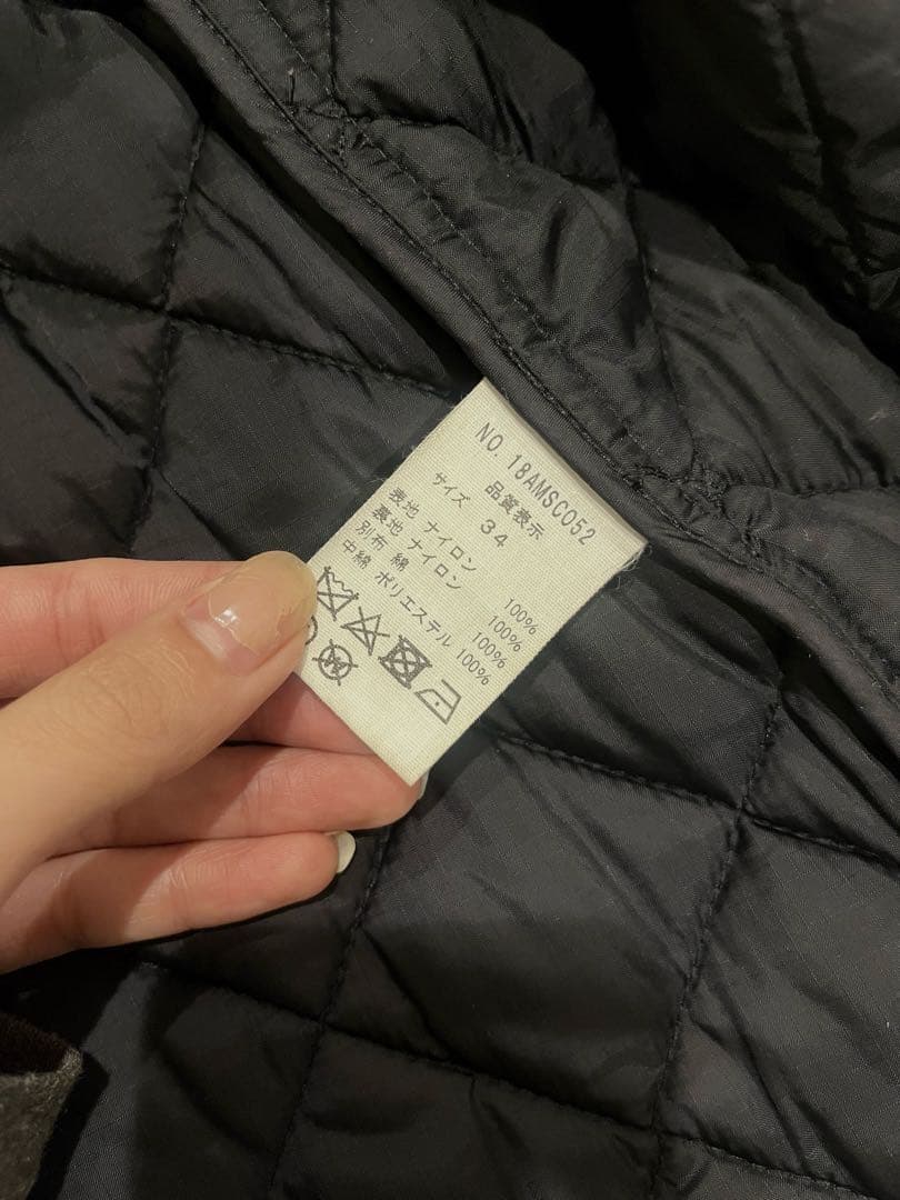 【shinzone】シンゾーン　カントリーコート　キルティング　サイズ34