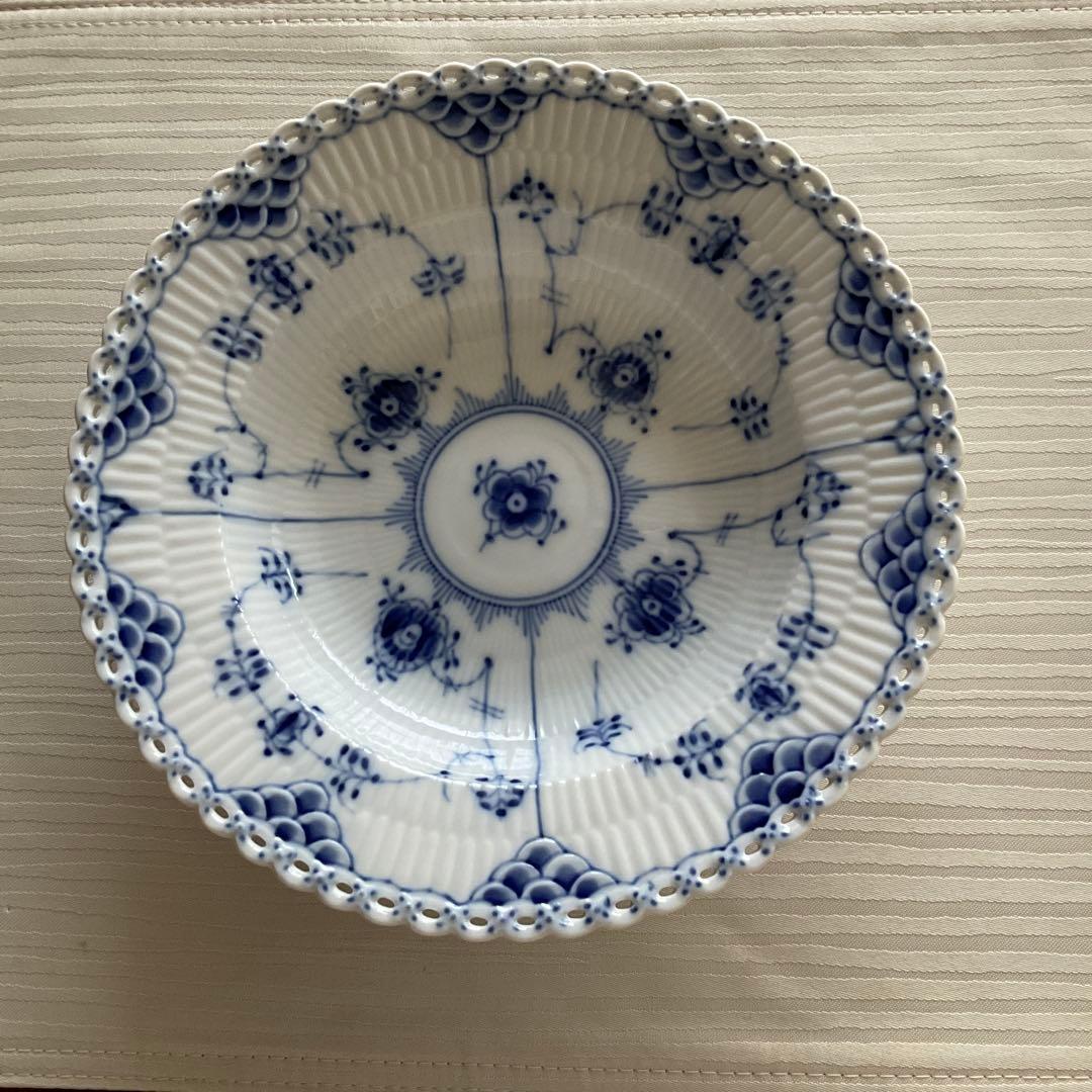 ロイヤルコペンハーゲン、フルテッド、フルレース25㎝スープ皿2枚セット。