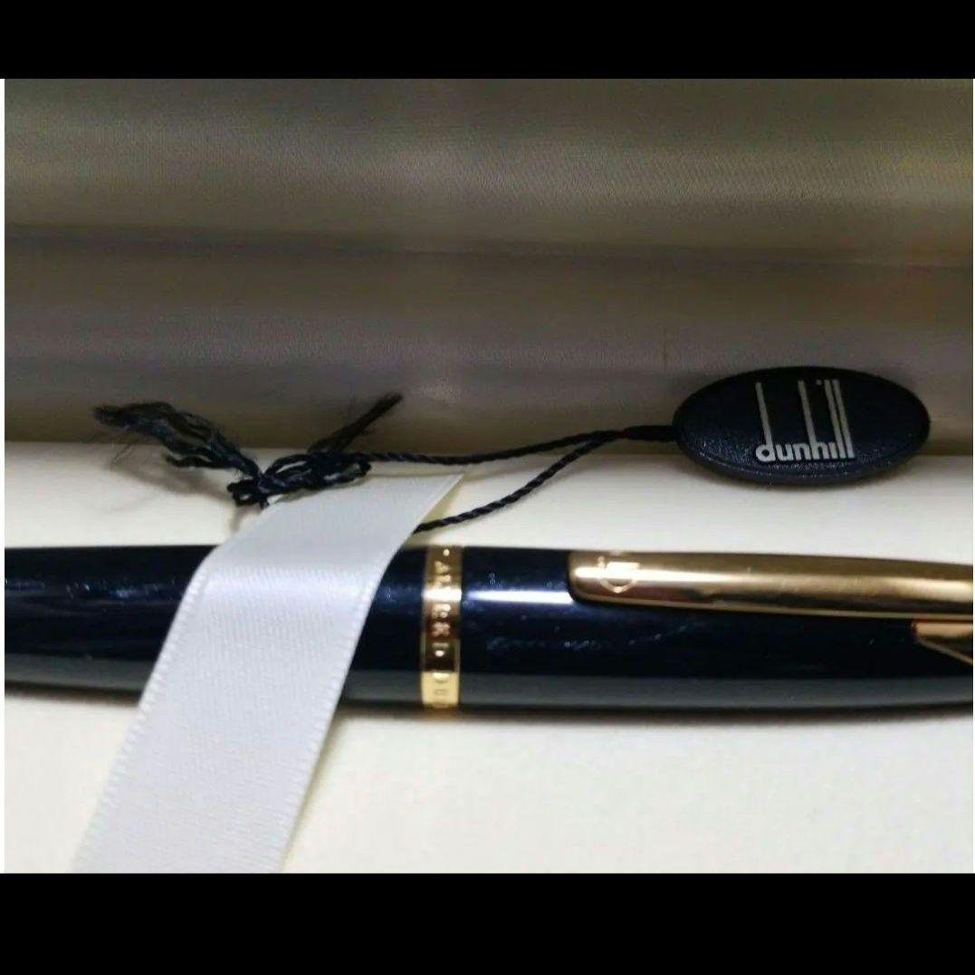 アルフレッドダンヒル ギャラクシーラメ グラマラスボールペン 紺とゴールド