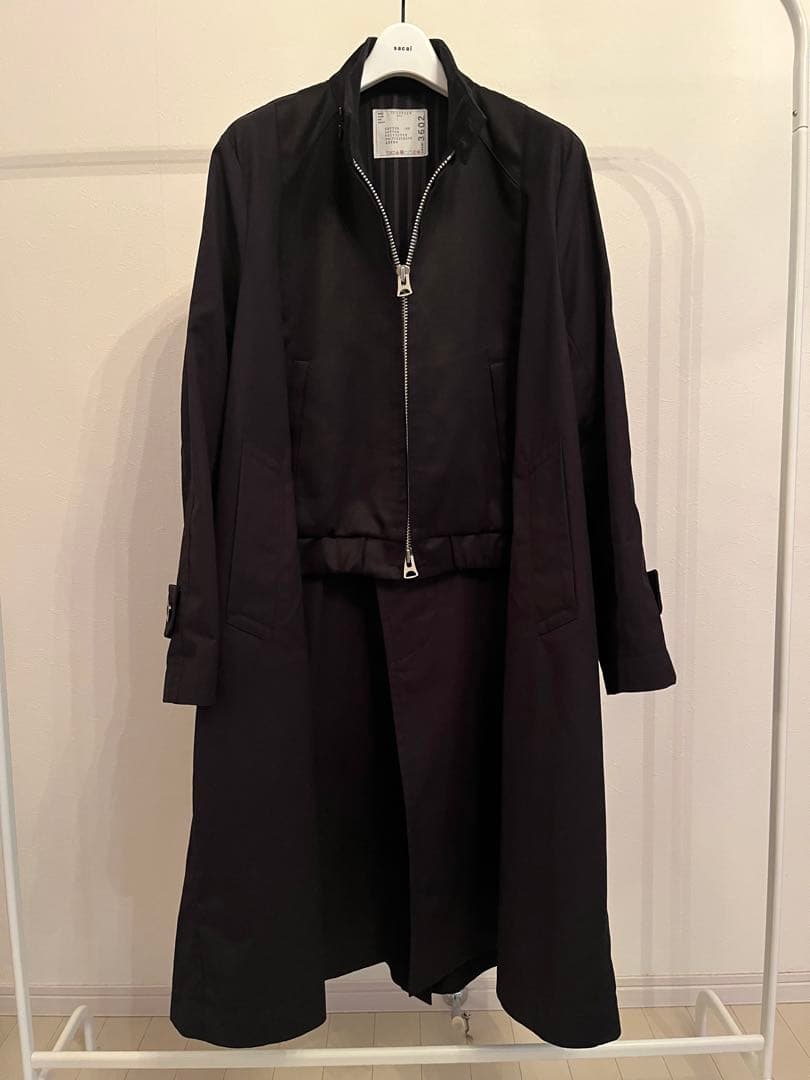 Sacai 25 SS コットン チノ ギャバジン コート