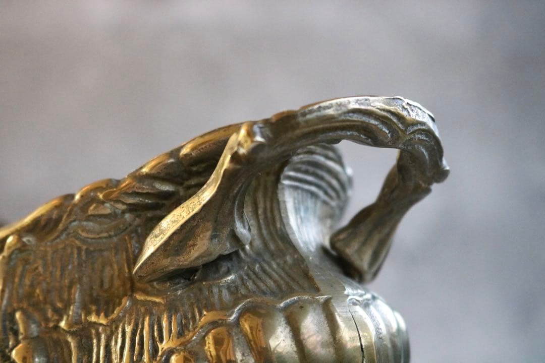 真鍮製 ロココ調 アンティーク ジャルニディエール プランターポット