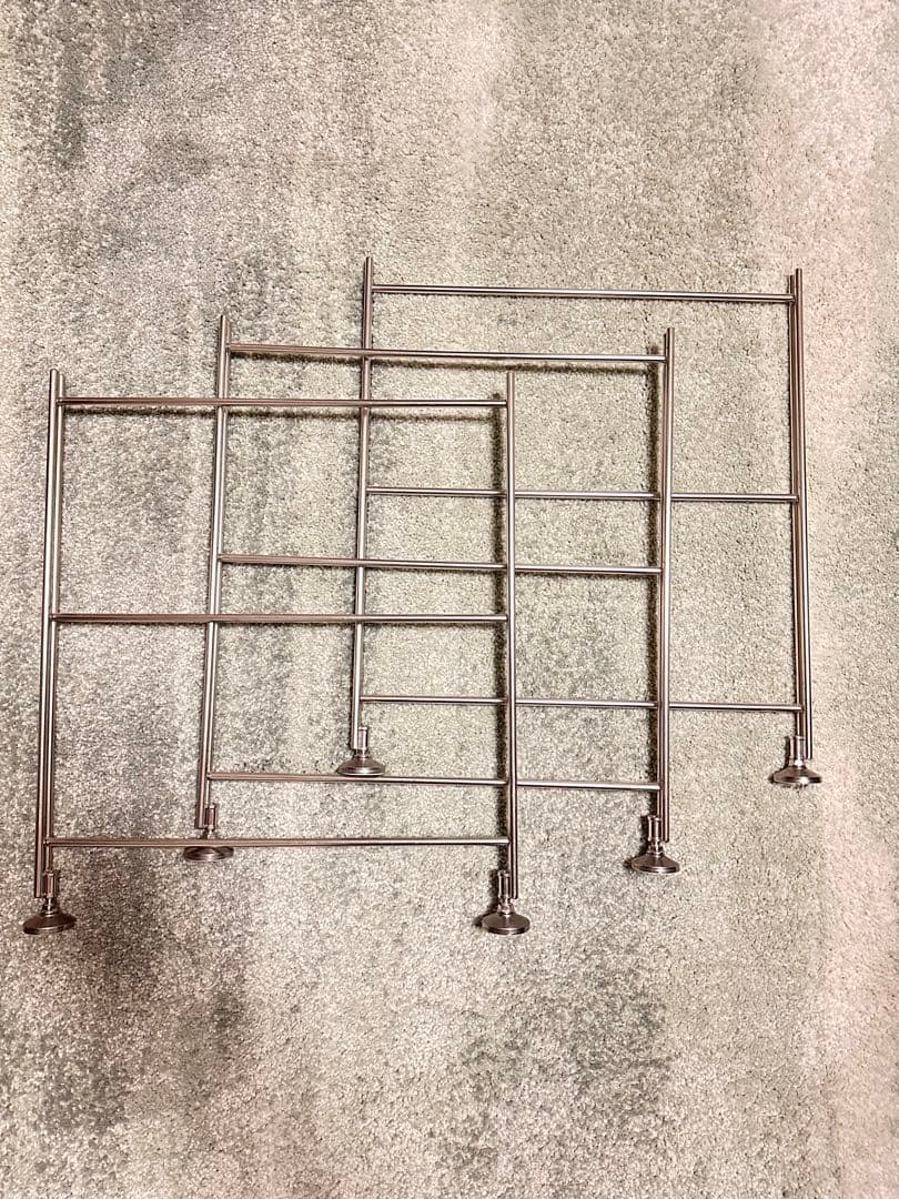 無印良品　ステンレスユニットシェルフ・ステンレス追加用帆立・ミニ x3