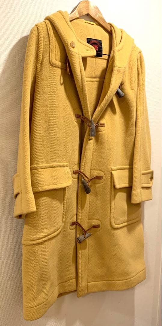 OLD ENGLAND ダッフルコートイエロー　ヘリンボーン　英国製