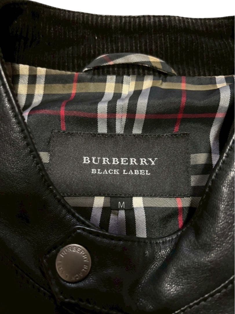 【大特価】　Burberry バーバリー　ライダースジャケット　羊革　Mサイズ