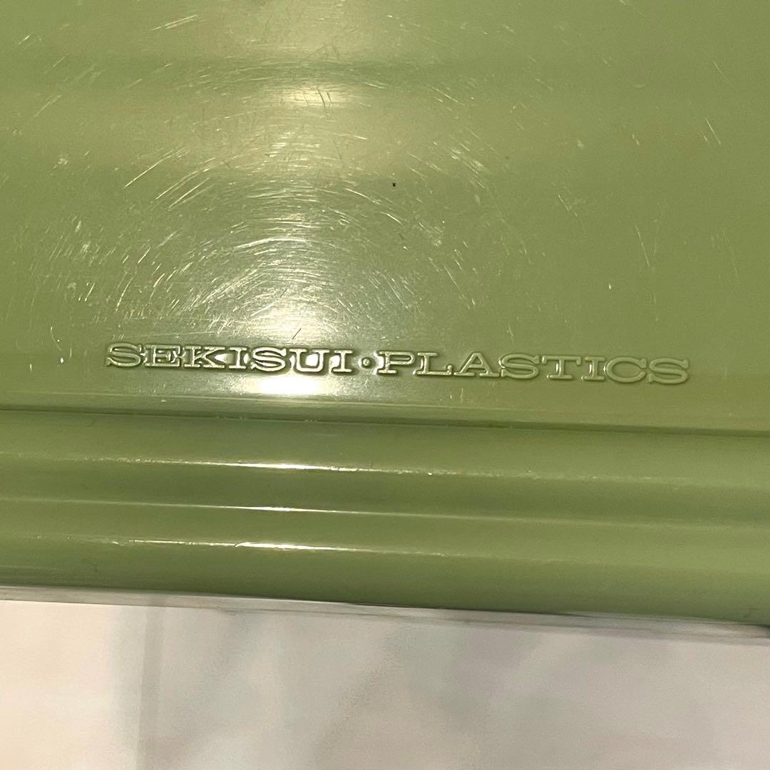 【希少】SEKISUI PLASTICS 収納ワゴン 昭和レトロ キャスター付