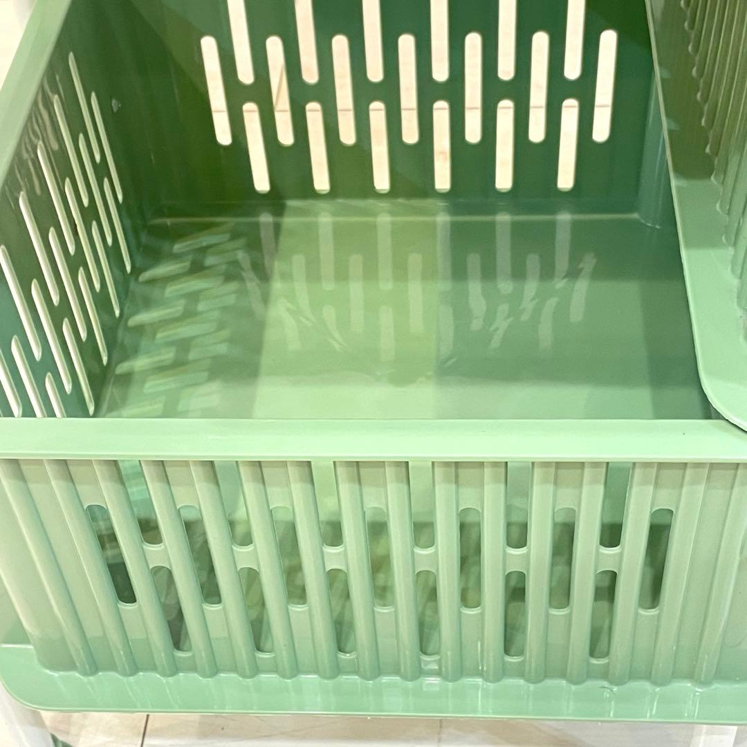 【希少】SEKISUI PLASTICS 収納ワゴン 昭和レトロ キャスター付