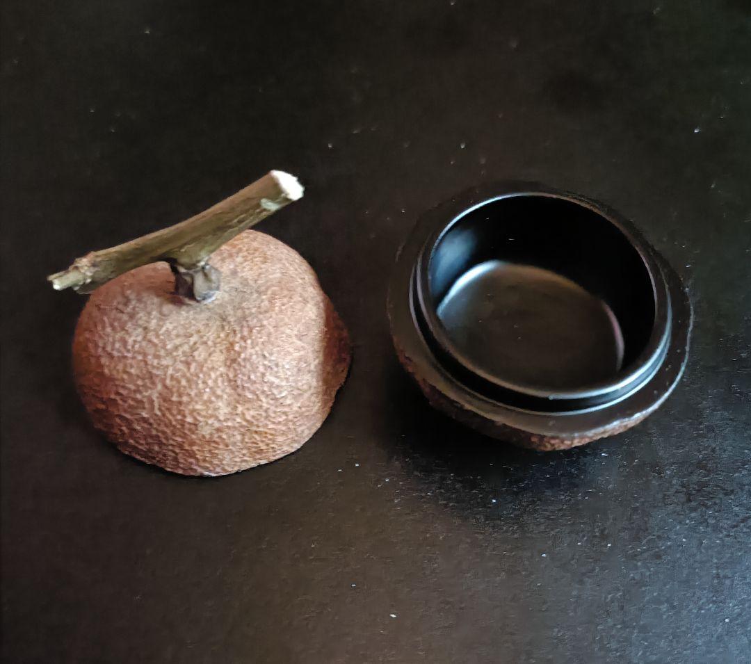 佐々木省庵 京都の漆芸家作品 柚子　香合