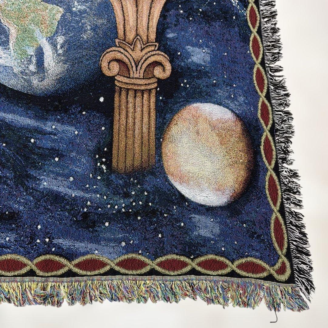 地球　惑星　宇宙　マルチカバー　ソファカバー　ヴィンテージラグ　180x128