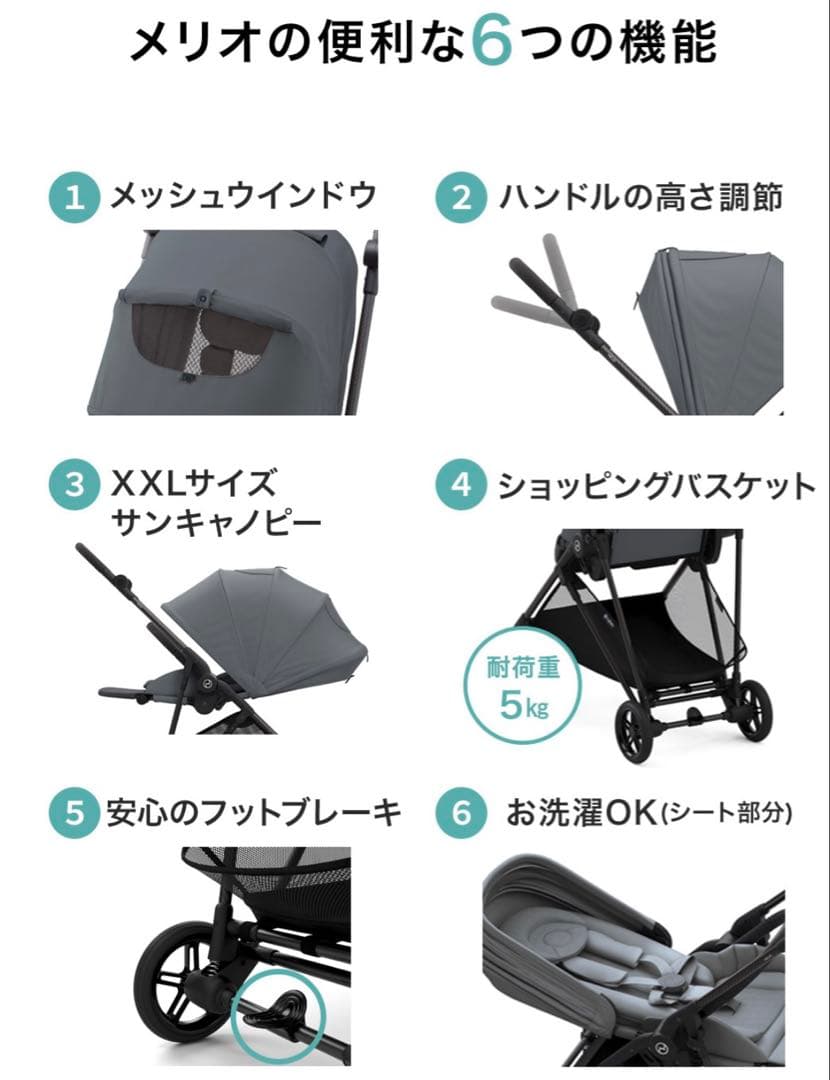 サイベックス　メリオカーボン　2023 シーシェルベージュ　正規レインカバー付き