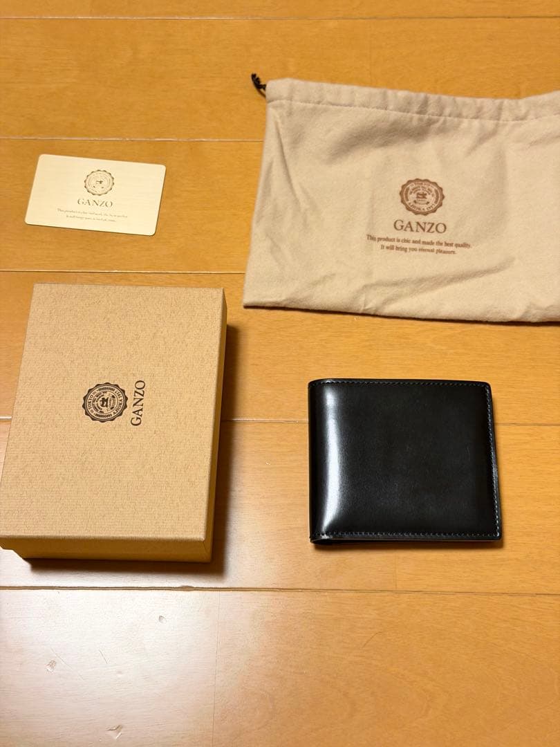 【専用になります】ganzo シェルコードバン2二つ折り財布　小銭入れ付き