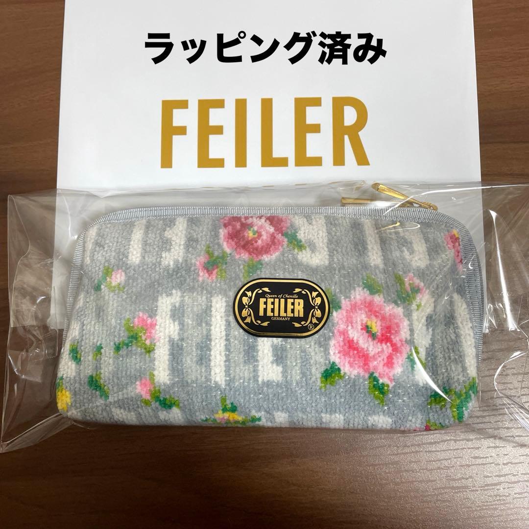 【ミーシャ】フェイラー★便利ポーチ長財布★ディディエッタローザ★グレー花柄