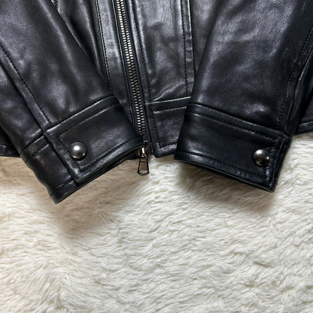 美品✨ディーゼル レザージャケット ラムレザー ブルゾン エポーレット ブラック
