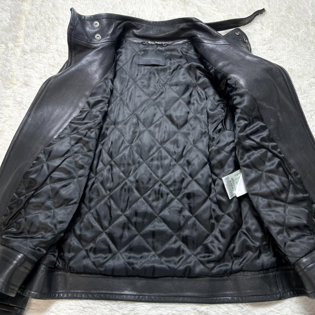 美品✨ディーゼル レザージャケット ラムレザー ブルゾン エポーレット ブラック