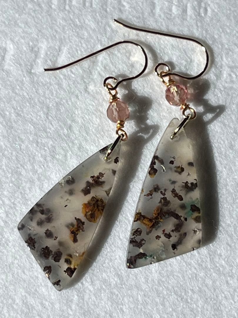 maumaumau　14kgf クリソコラコッパーインカルセドニー ピアス