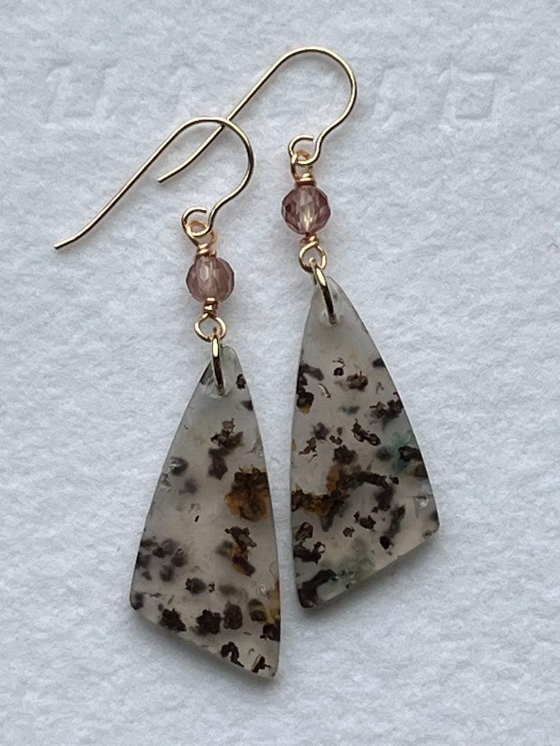 maumaumau　14kgf クリソコラコッパーインカルセドニー ピアス