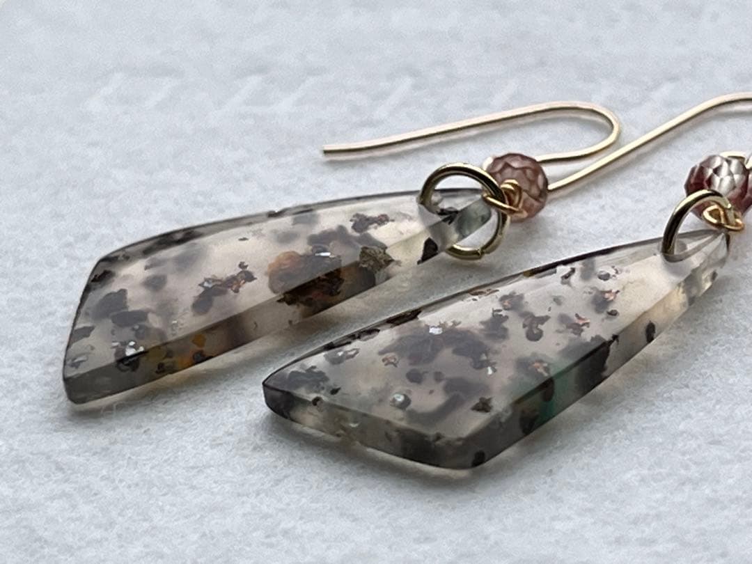 maumaumau　14kgf クリソコラコッパーインカルセドニー ピアス