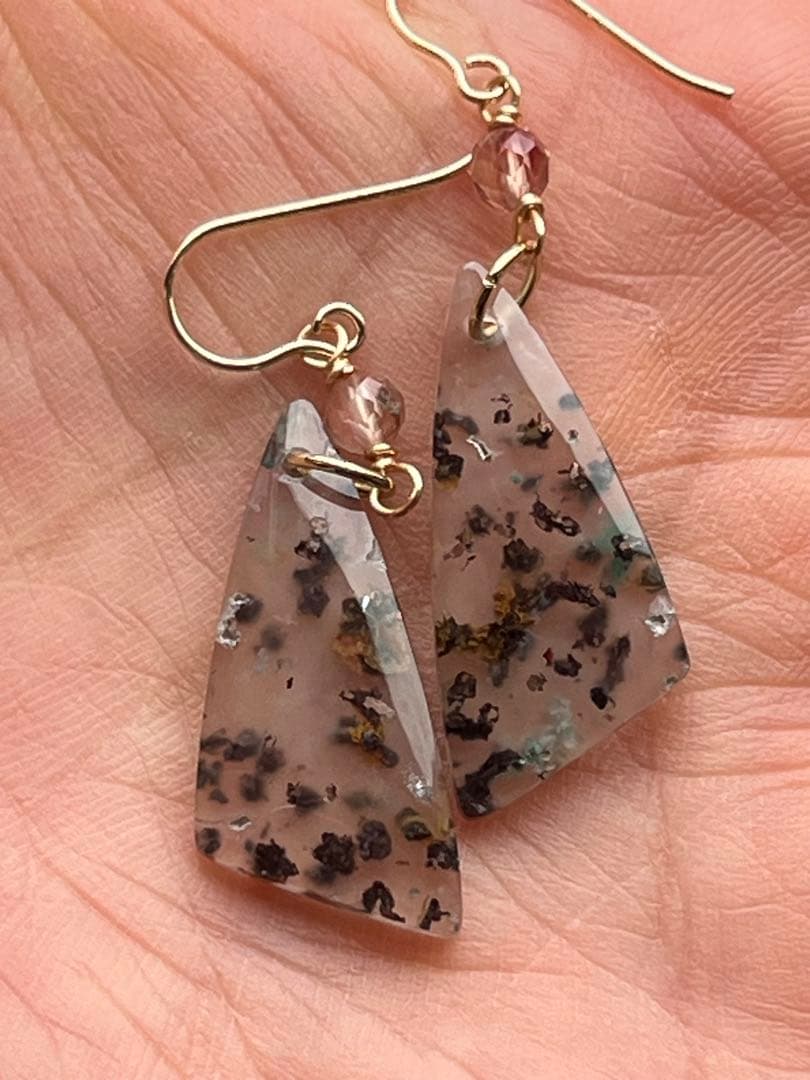 maumaumau　14kgf クリソコラコッパーインカルセドニー ピアス