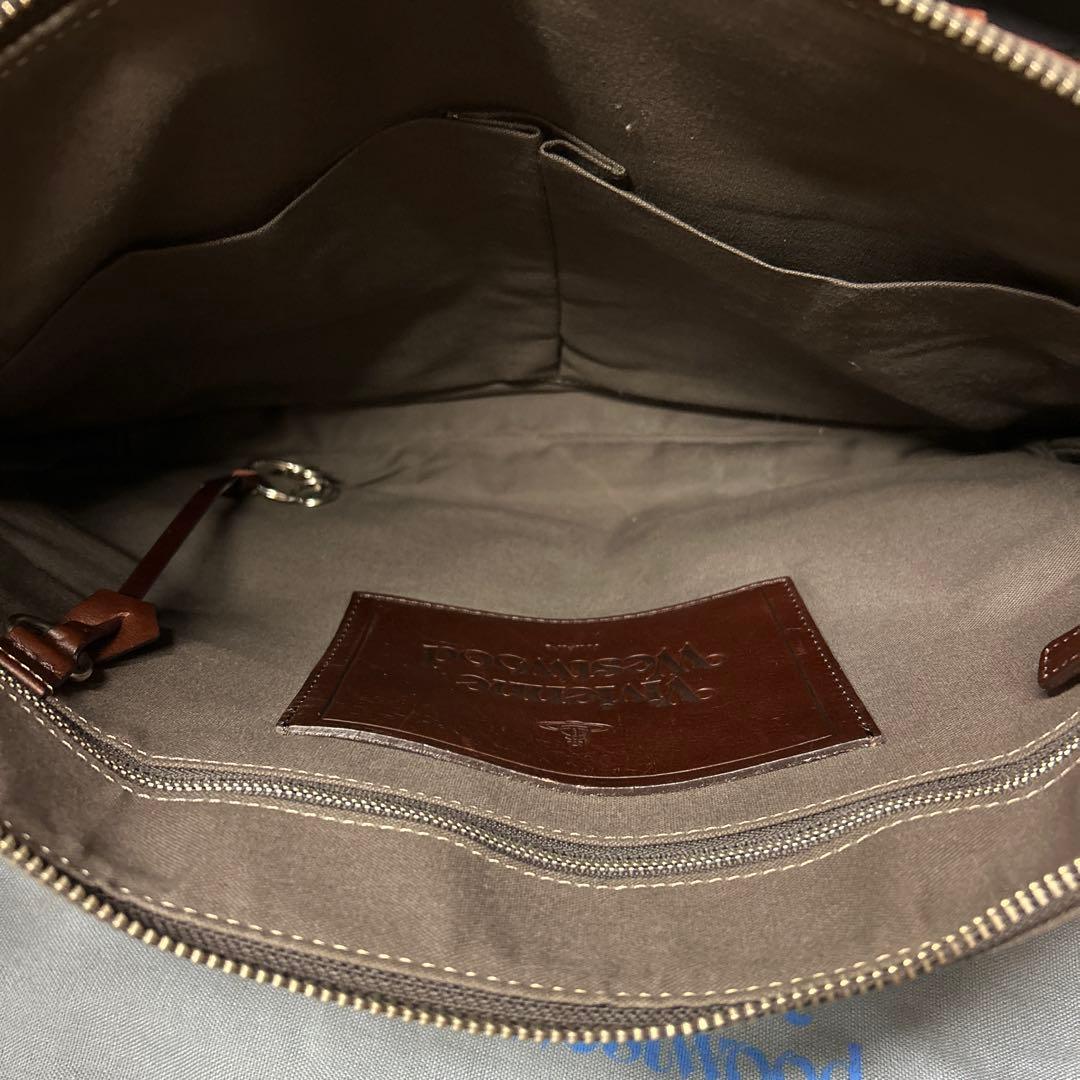 ヴィヴィアンウエストウッド ブラウンキャンバストートバッグ