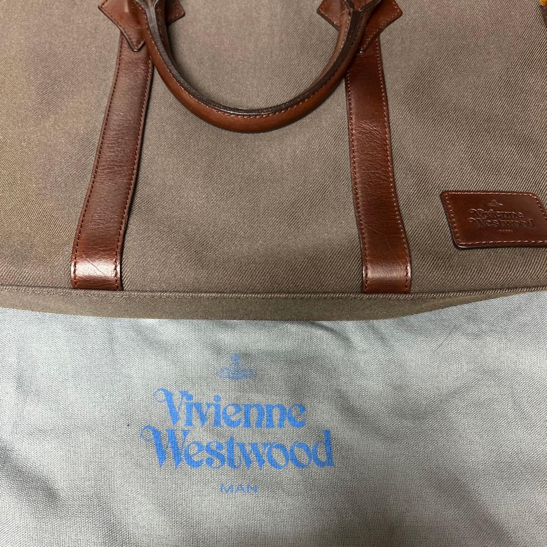 ヴィヴィアンウエストウッド ブラウンキャンバストートバッグ