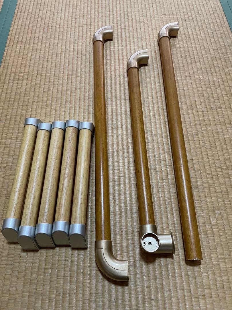 L型手すり 壁手摺り　セット　ビス付き　天然木製 美品