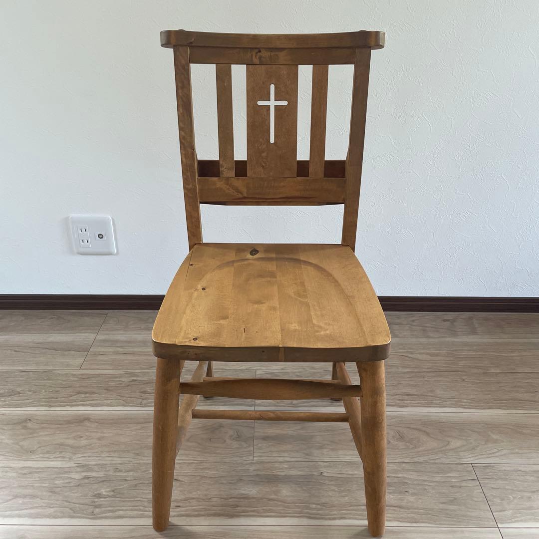 アンティーク調　チャーチチェア　教会　椅子　チャペル