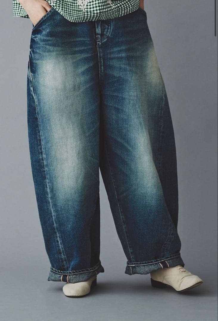 ミナペルホネン　alwaysバルーンワイドデニム